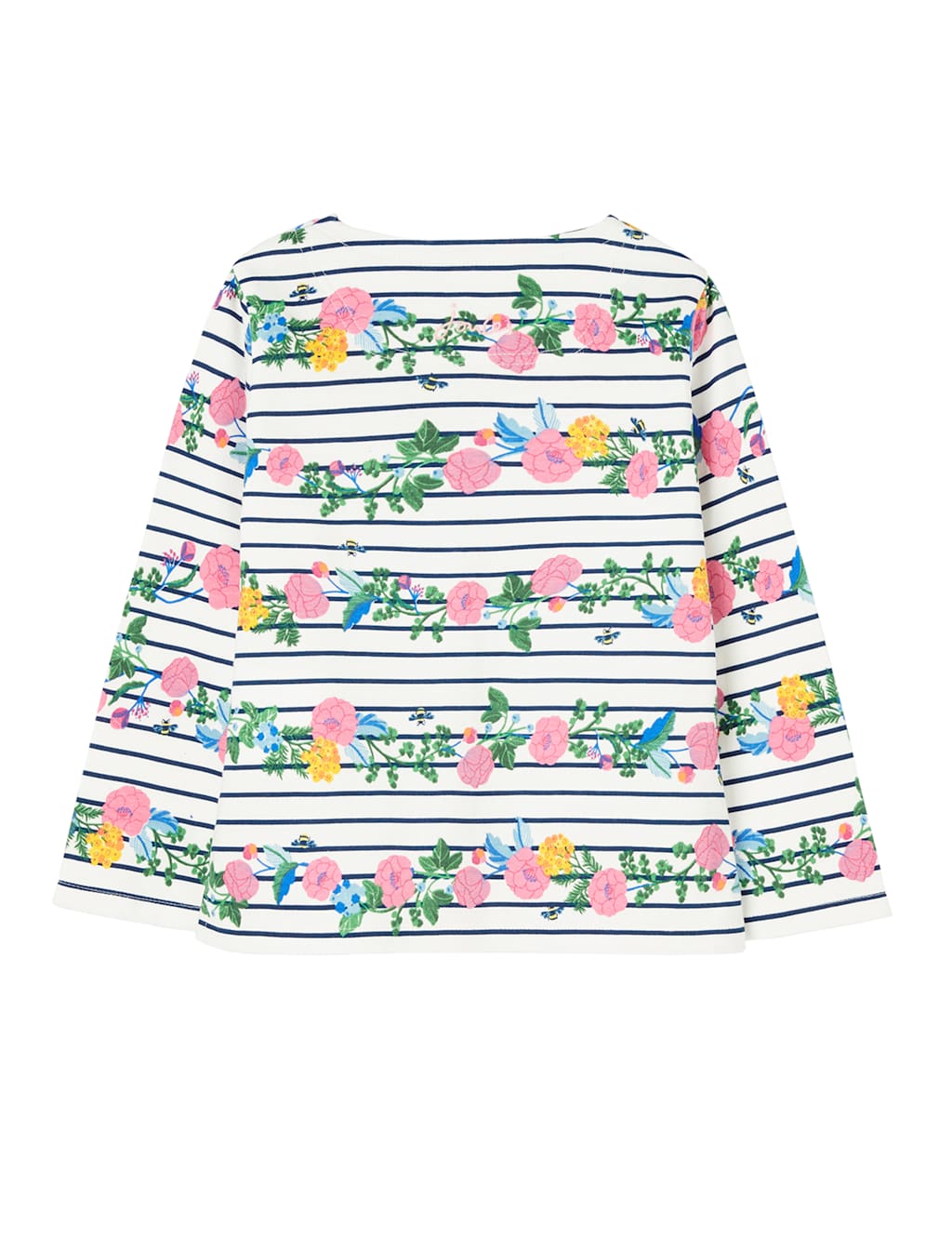Pure Cotton Floral Striped Top (2-12 Yrs) image 2