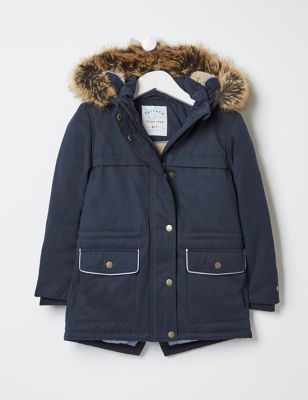 M&S Fatface Girls Hooded Parka (3-13 Yrs)