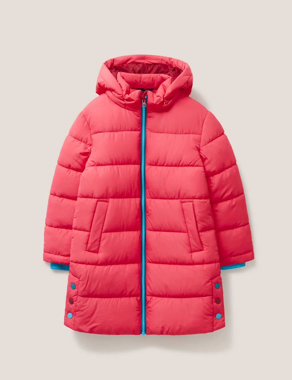 Hooded Quilted Longline Jacket (3-10 Yrs) image 1