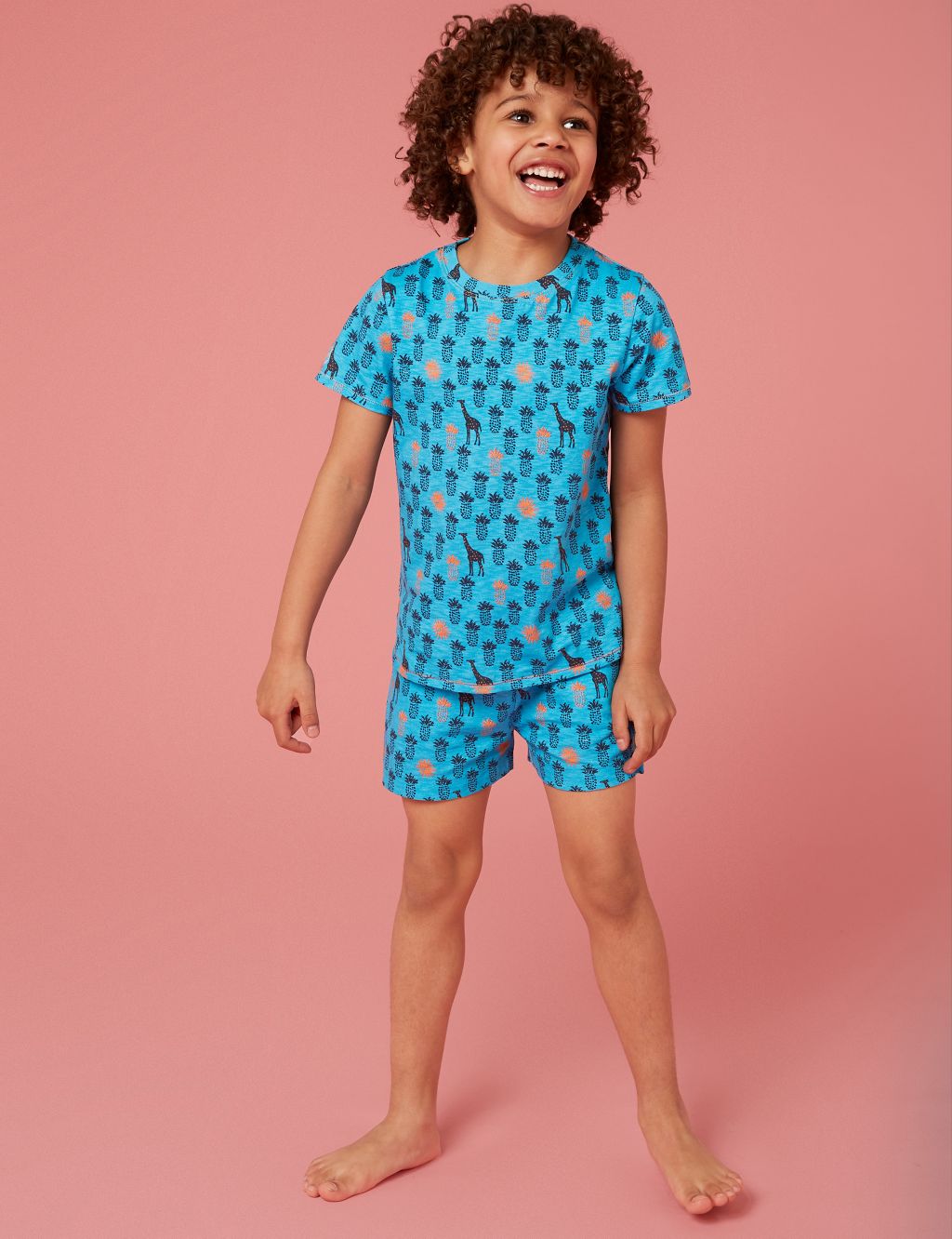 Pure Cotton Tropical Print Short Pyjama Set (3-10 Yrs) image 3