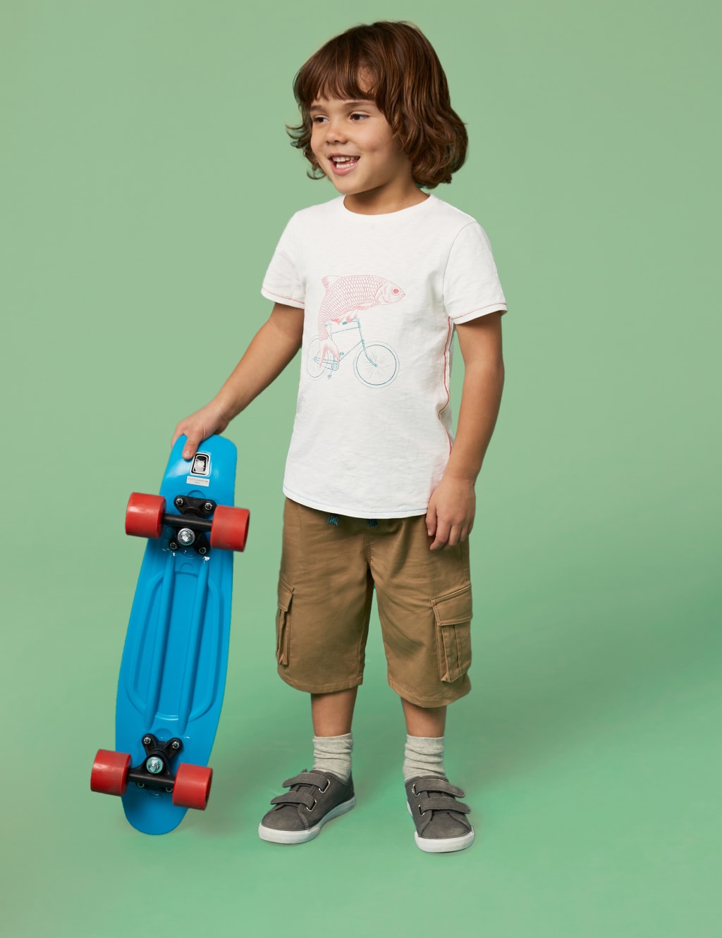 Pure Cotton Fish Graphic T-Shirt (3-10 Yrs) image 3