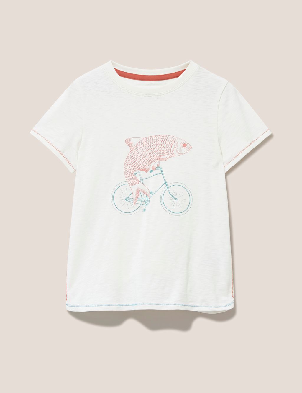 Pure Cotton Fish Graphic T-Shirt (3-10 Yrs) image 2
