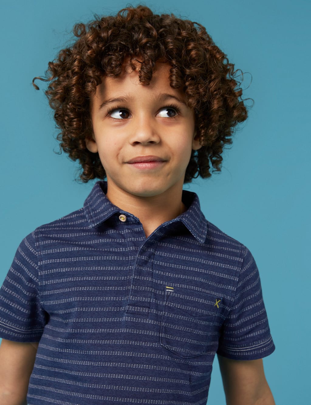 Pure Cotton Striped Polo Shirt (3-10 Yrs) image 2