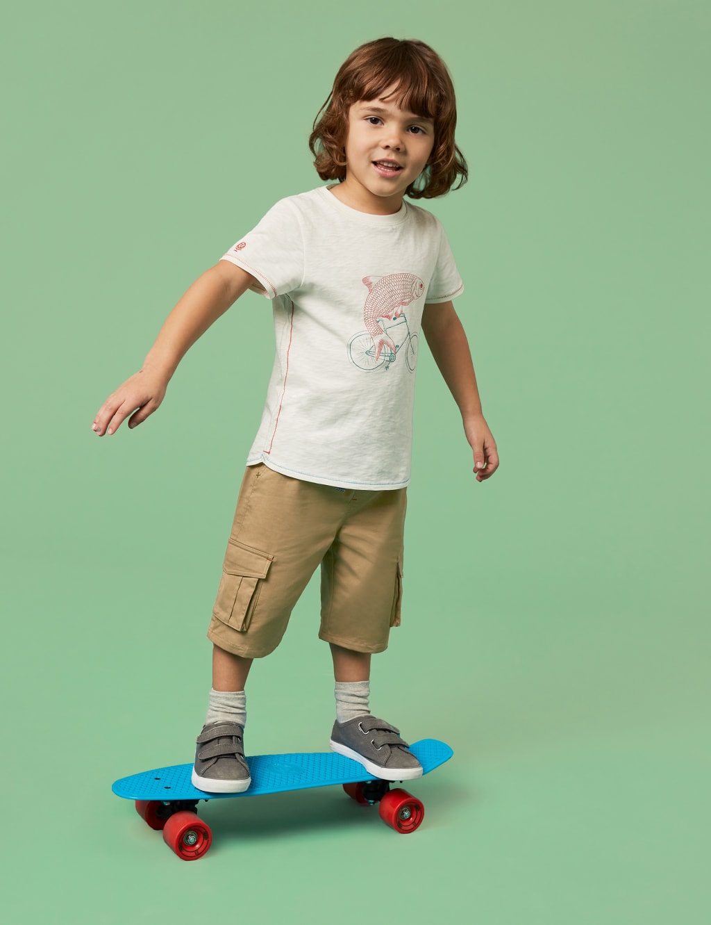 Cotton Rich Cargo Shorts (3-10 Yrs) image 1