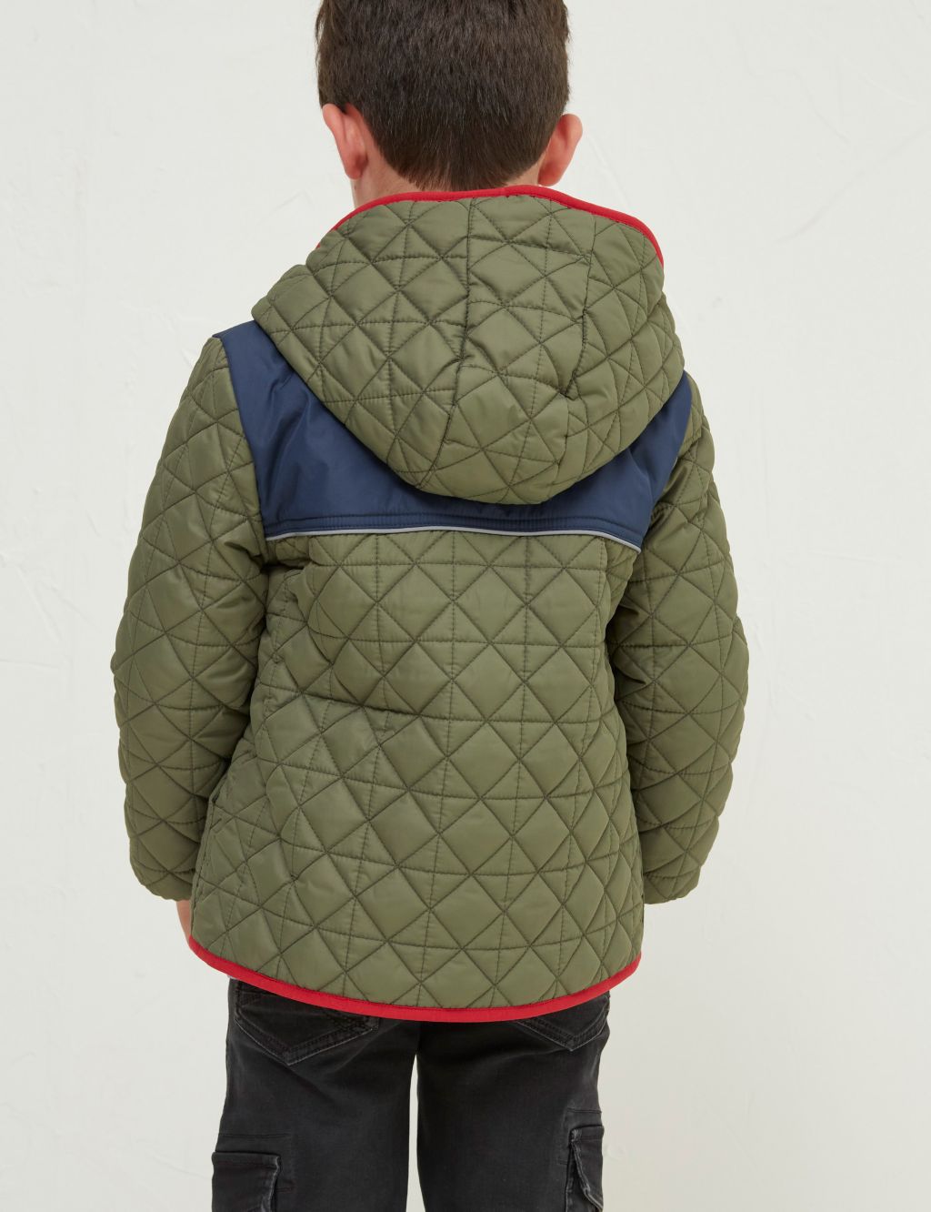 Quilted Fleece Lined Hooded Jacket (3-13 Yrs) image 3