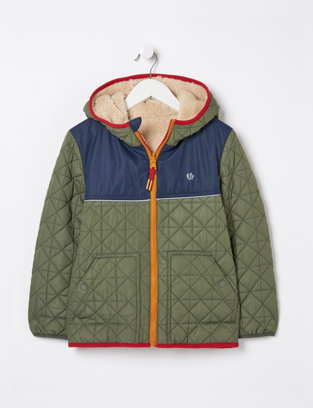 Quilted Fleece Lined Hooded Jacket (3-13 Yrs) image 2
