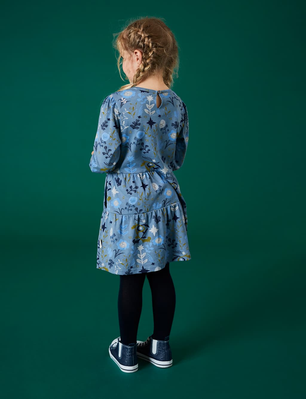 Pure Cotton Floral Dress (3 - 10 Yrs) image 3