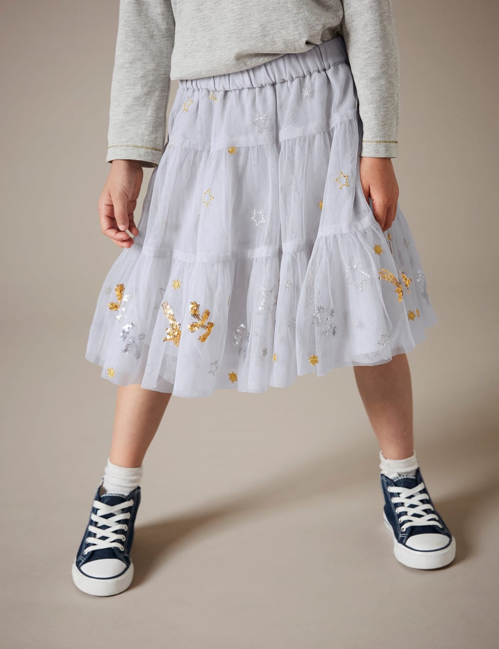 Tulle Sequin Star Skirt (3 - 10 Yrs) image 2