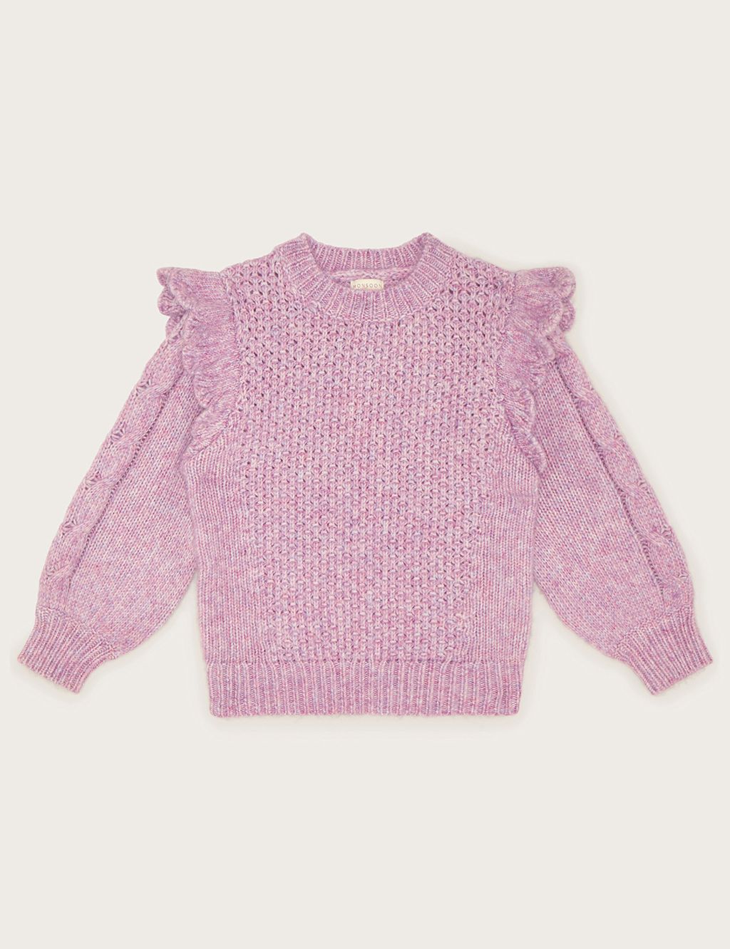 Knitted Frill Jumper (3-13 Yrs) image 1