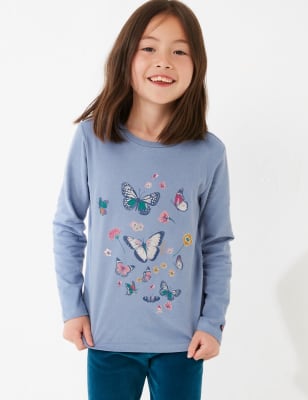 thumbnail image 2 of Kids Boys Girls 3 Pack Long Sleeve Tshirts Tops Plain Jersey Crew Neck Casual 2 of 12