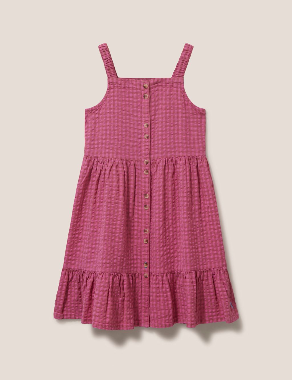 Pure Cotton Gingham Dress (3-10 Yrs) image 2