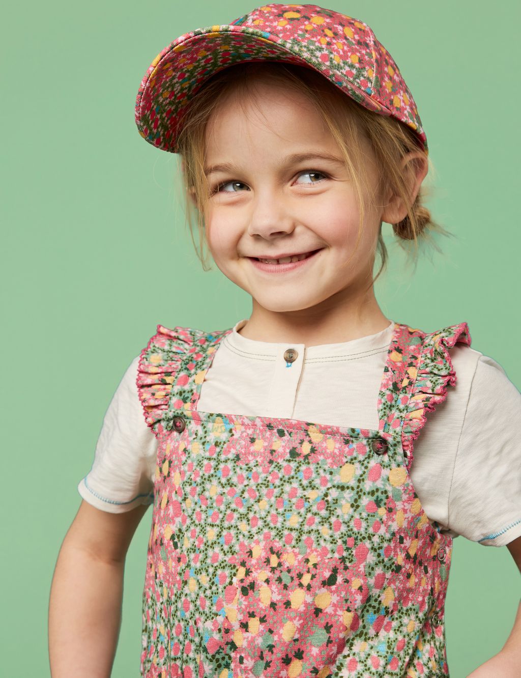 Pure Cotton Ditsy Print Playsuit (3-10 Yrs) image 3