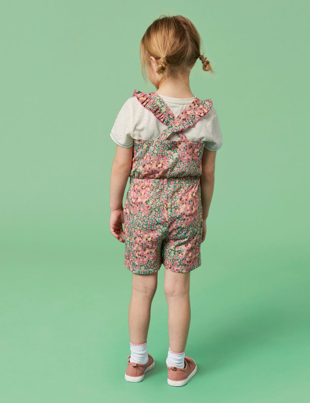 Pure Cotton Ditsy Print Playsuit (3-10 Yrs) image 5