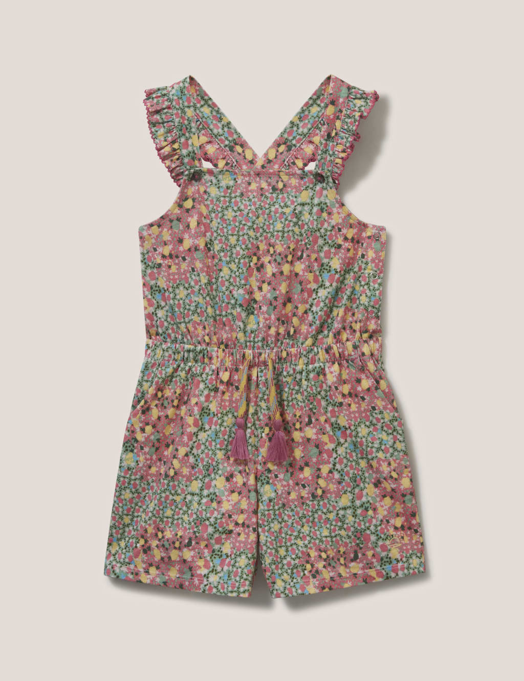 Pure Cotton Ditsy Print Playsuit (3-10 Yrs) image 2