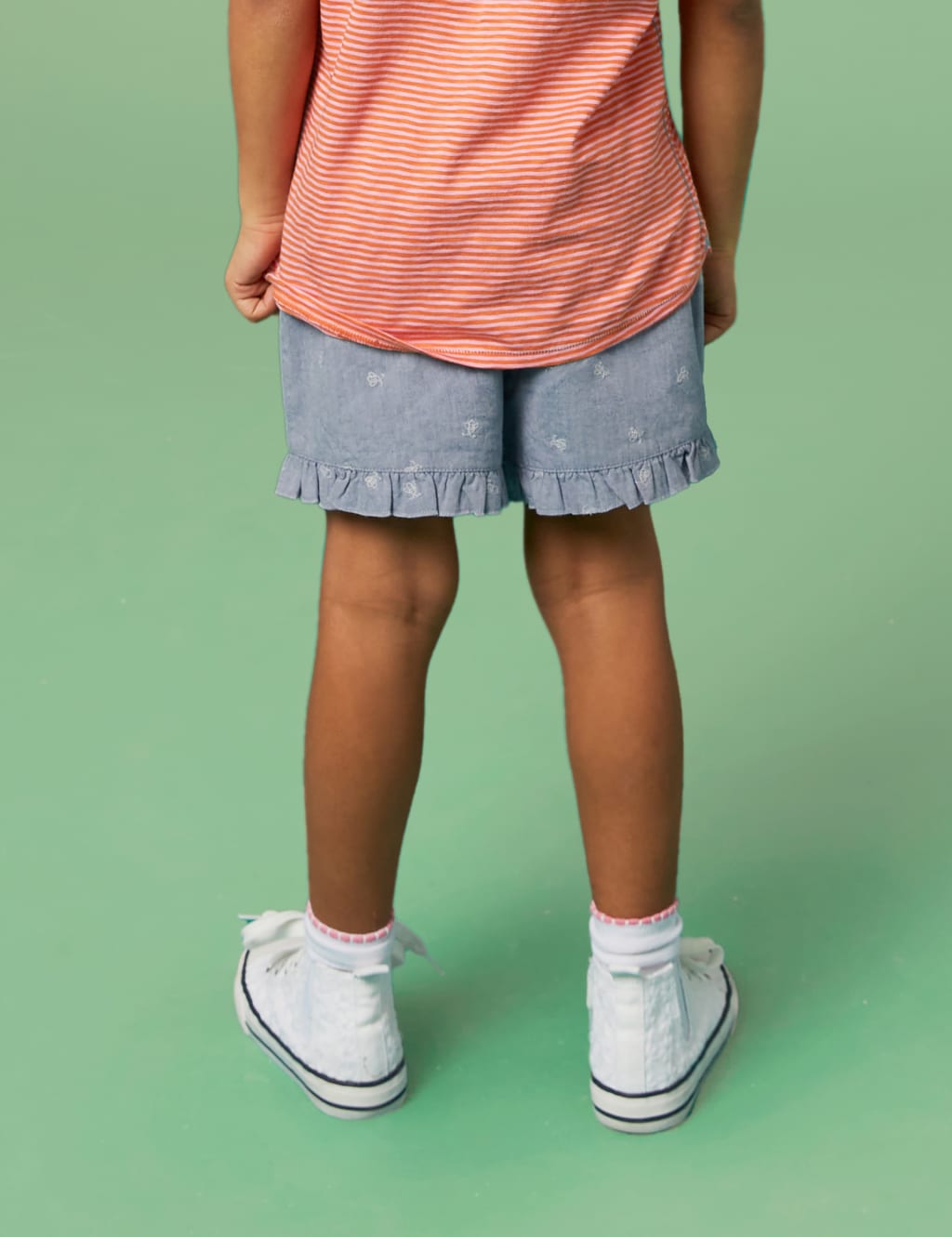 Pure Cotton Bee Embroidery Shorts (3-10 Yrs) image 5