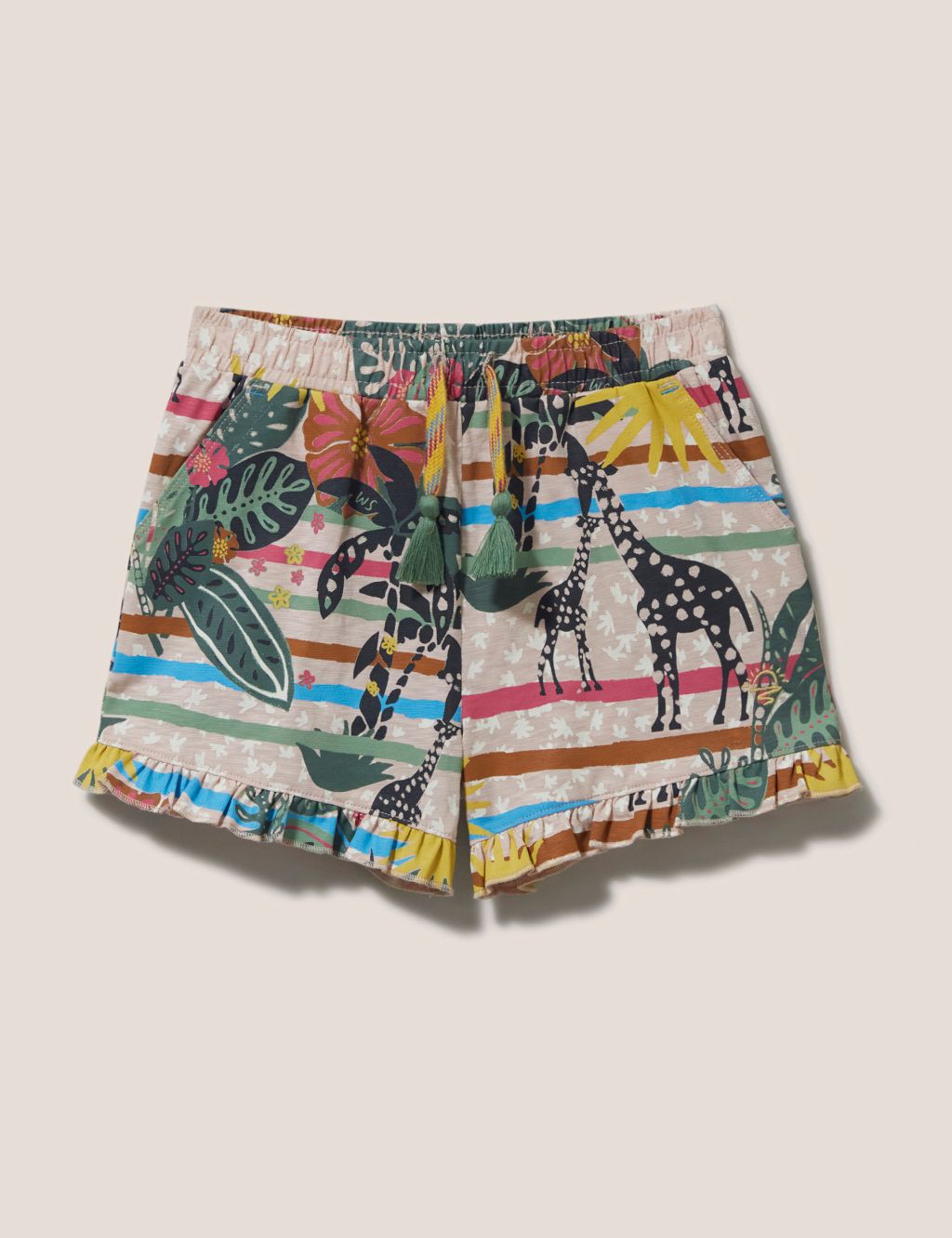 Pure Cotton Tropical Print Shorts (3-10 Yrs) image 2