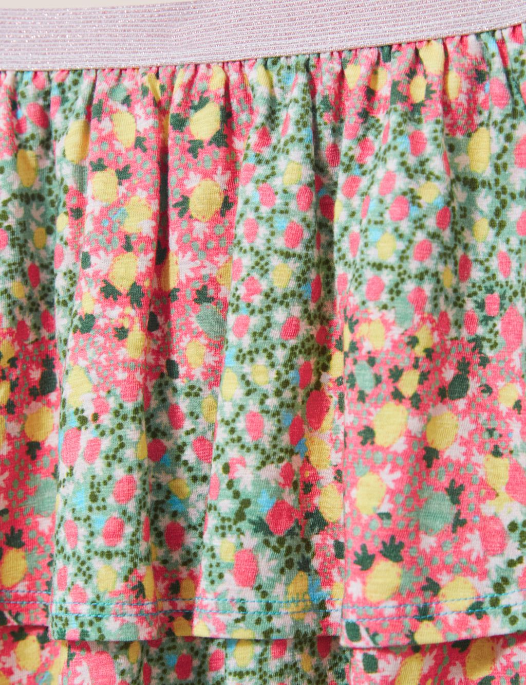 Midi Pure Cotton Floral Skirt (3-10 Yrs) image 6