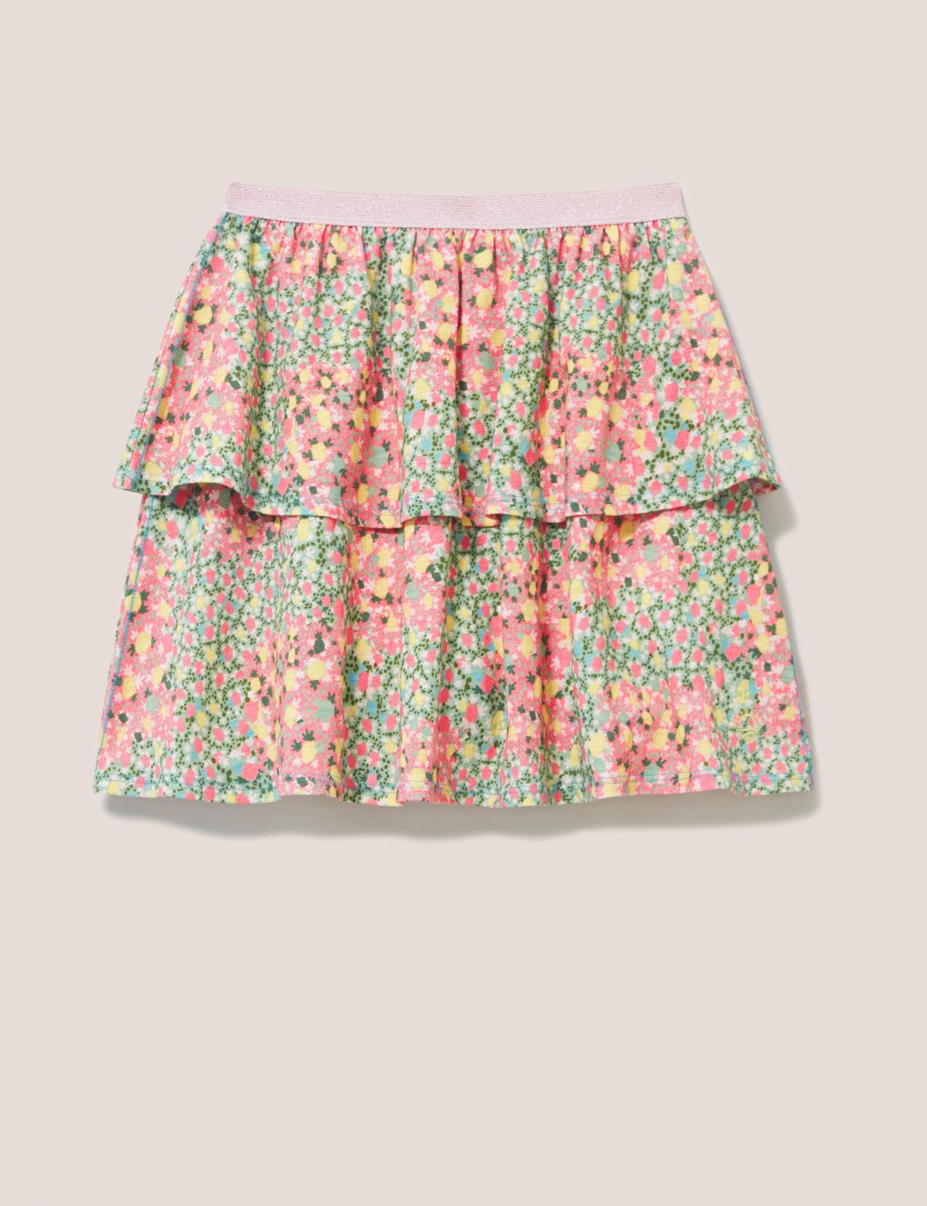 Midi Pure Cotton Floral Skirt (3-10 Yrs) image 2