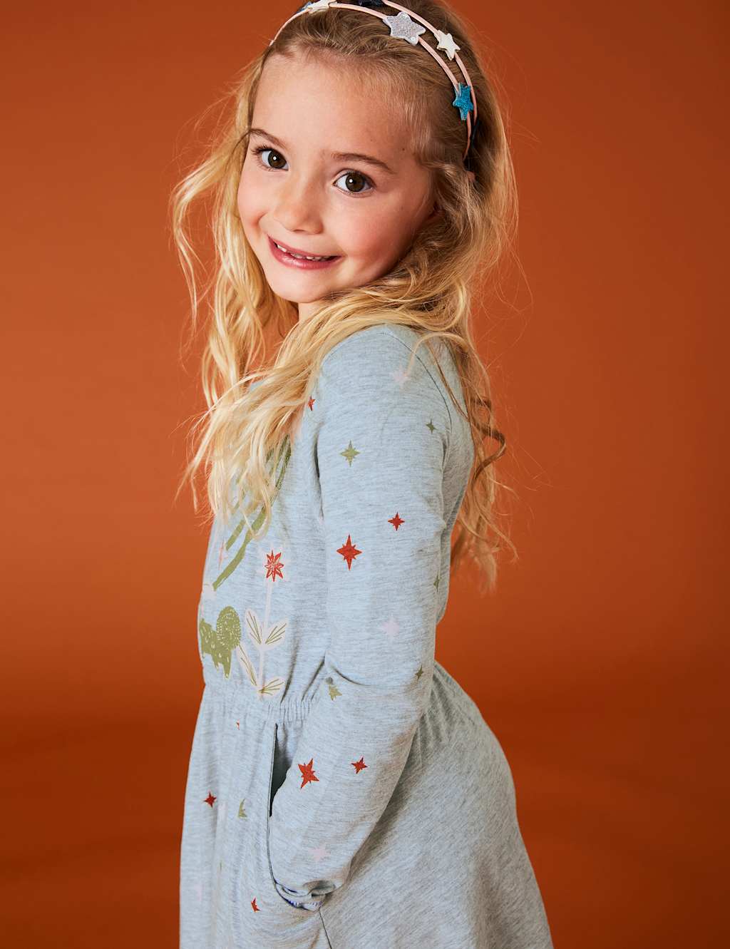 Cotton Rich Printed Dress ( 3 - 10 Yrs) image 3