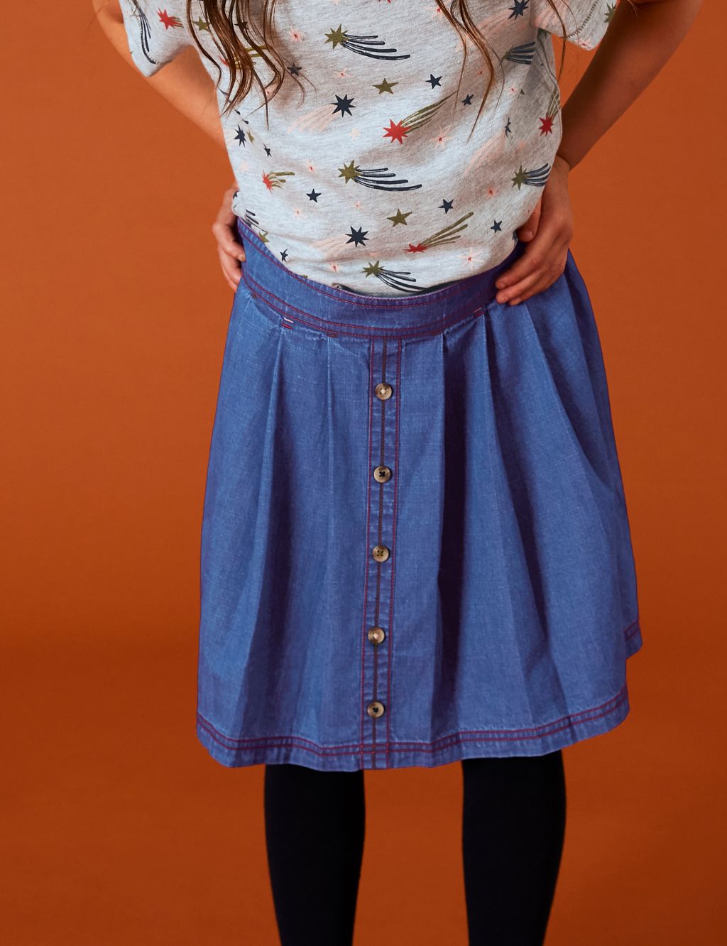 Midi Denim Skirt (3 - 10 Yrs) image 4