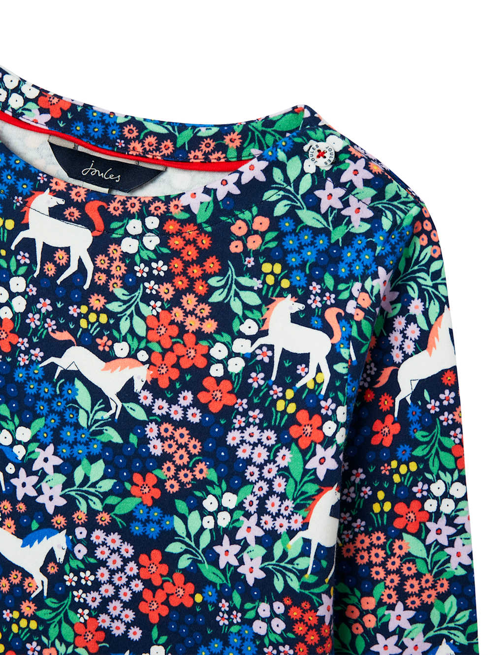 Pure Cotton Floral & Horse Print Dress (2-8 Yrs) image 3