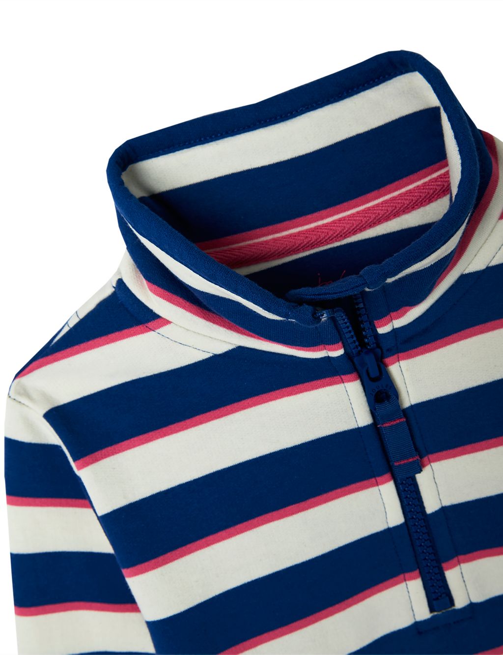 Cotton Rich Striped Half Zip Sweatshirt (2-12 Yrs) image 5