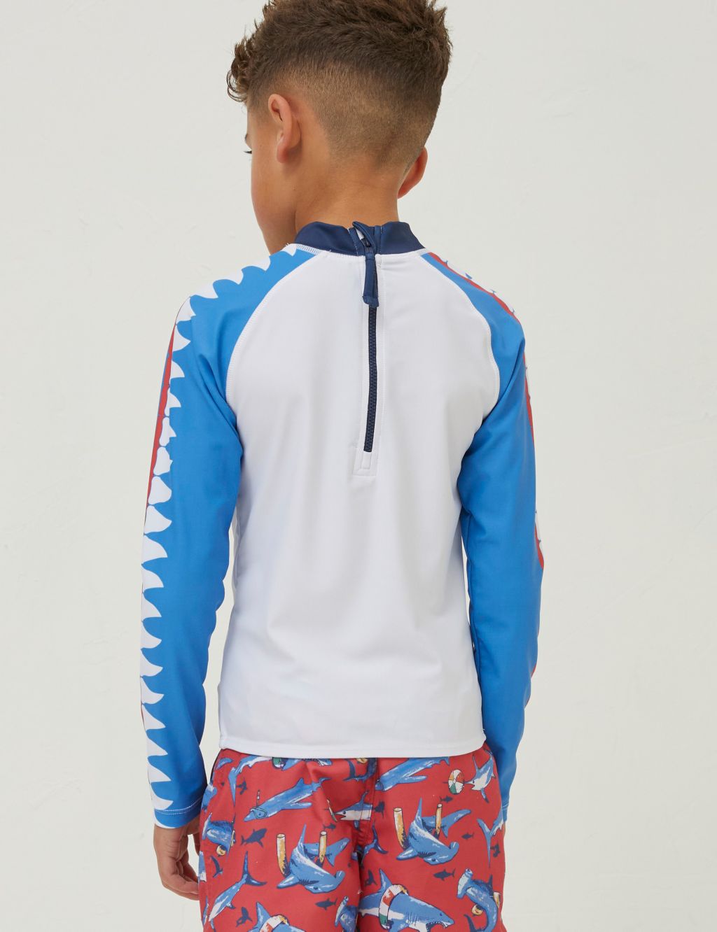 Shark Long Sleeve Rash Vest (3-13 Yrs) image 3