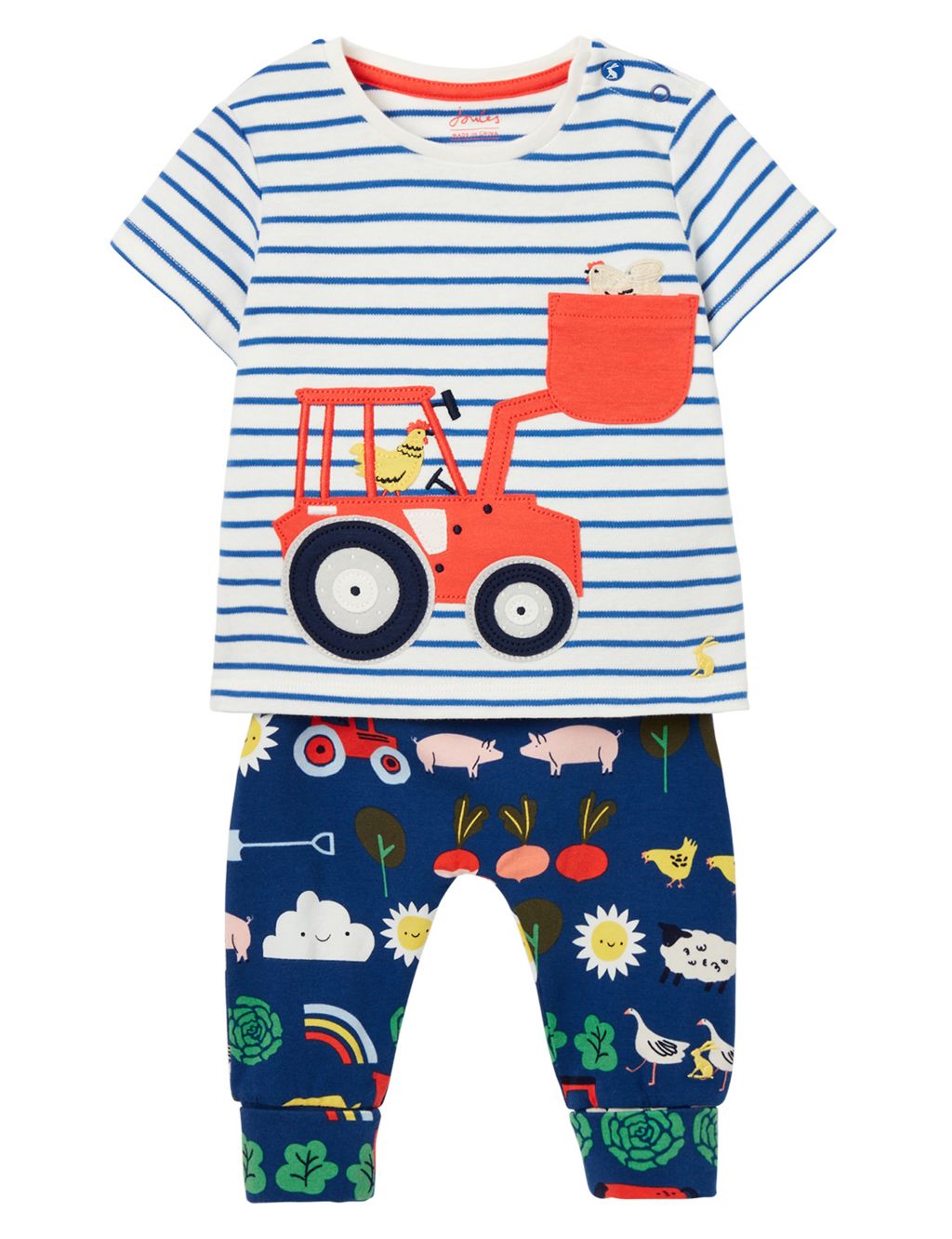 2pc Cotton Rich Farm Animal Outfit (0-3 Yrs) image 1