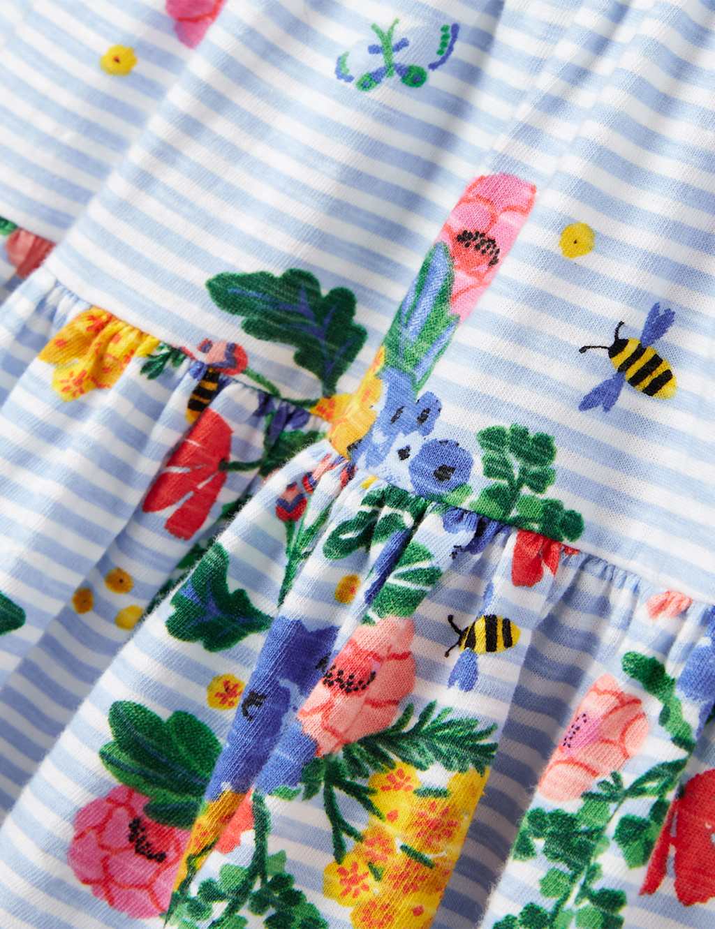 Pure Cotton Floral Striped Dress (0-3 Yrs) image 6