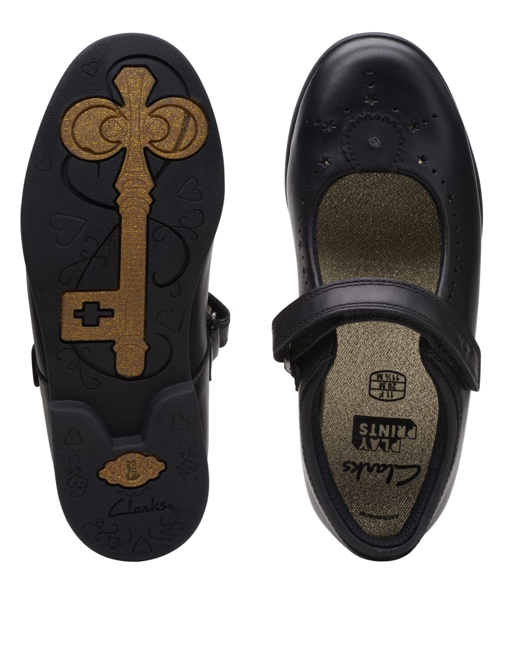 Kids' Patent Riptape School Shoes (7 Small - 12 Small) image 3