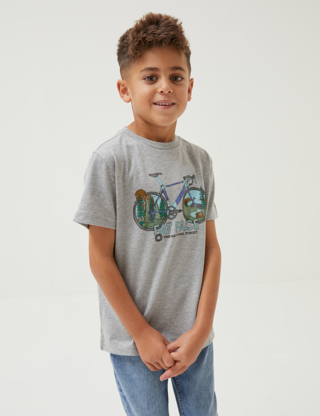 Pure Cotton Bike Print T-Shirt (3-13 Yrs) image 1
