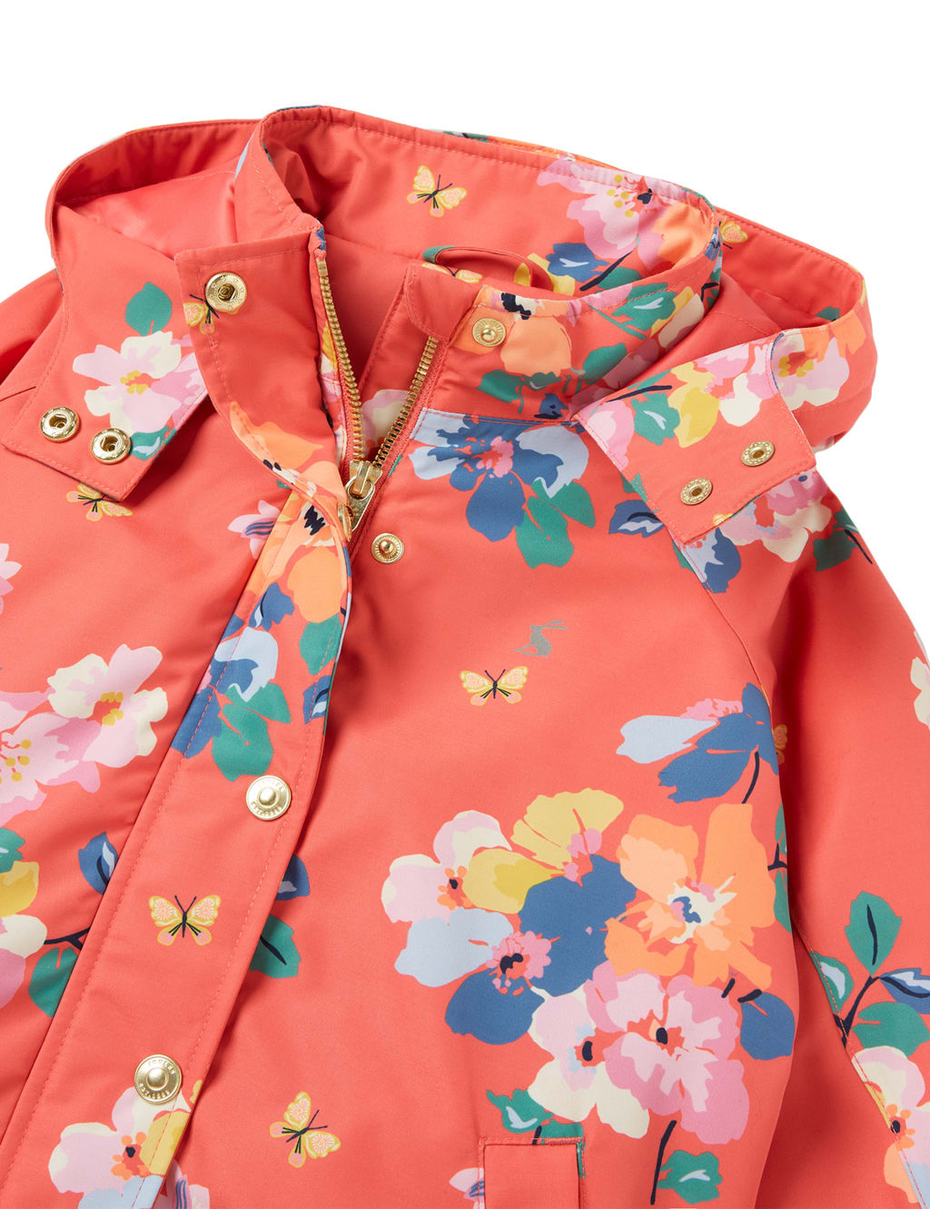 Floral Hooded Padded Raincoat (2-12 Yrs) image 2