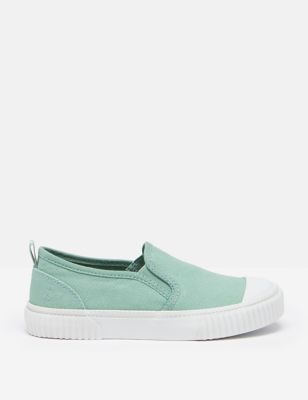 Joules Boys Canvas Trainers (8 Small - 2 Large) - 11 - Green Mix, Green Mix,Blue Mix