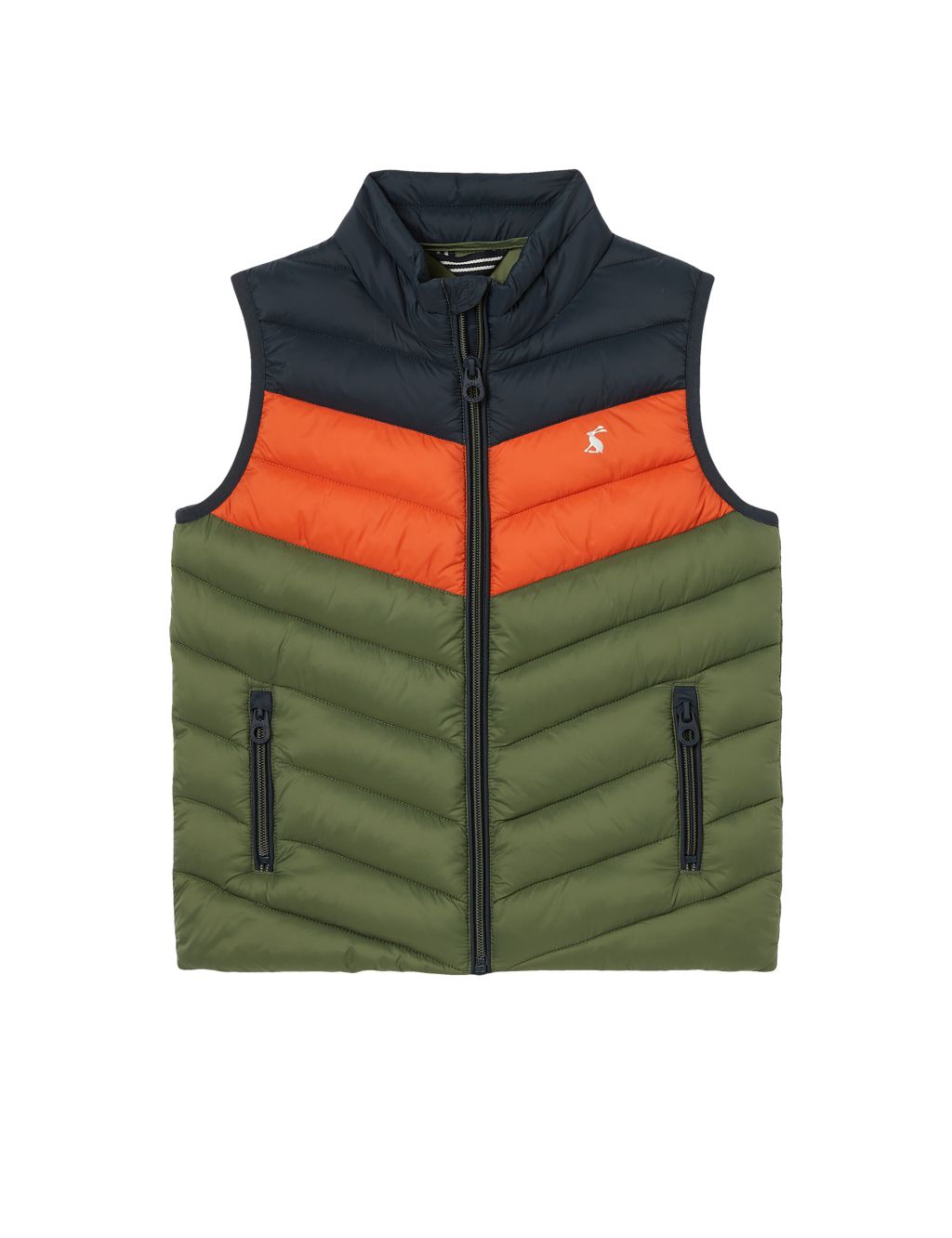 Packable Padded Striped Gilet (2-12 Yrs)
