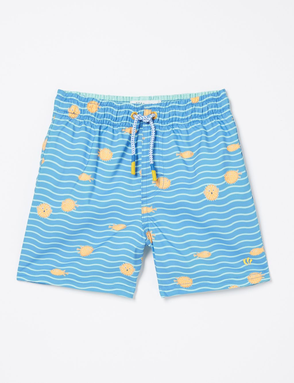 Pufferfish Stripe Swim Shorts (3-13 Yrs) image 1