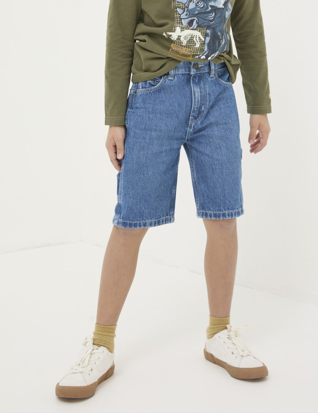 Pure Cotton Denim Shorts (3-13 Yrs)