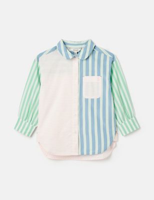Joules Girls Pure Cotton Striped Shirt (2-12 Yrs) - 11y - Multi, Multi