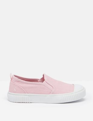 Joules Girls Canvas Trainers (8 Small - 2 Large) - 10 - Pink, Pink