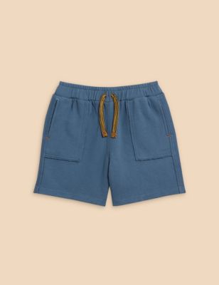 White Stuff Boy's Pure Cotton Shorts (3-10 Yrs) - 5-6 Y - Blue, Blue