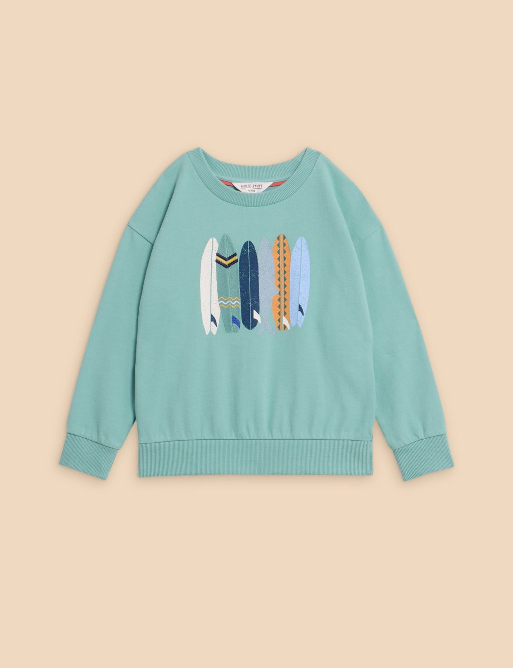Pure Cotton Surfboard Graphic Sweatshirt (3-10 Years)