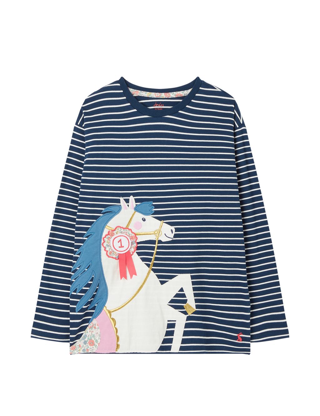 Pure Cotton Striped Horse Top (2-12 Yrs)