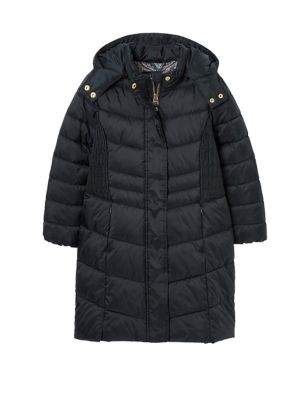 Joules Girls Hooded Padded Quilted Puffer Coat (5-12 Yrs) - 12y - Navy, Navy