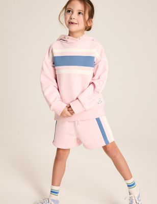 Joules Girl's Cotton Rich Colourblock Shorts (2-12 Yrs) - 7y - Pink Mix, Pink Mix