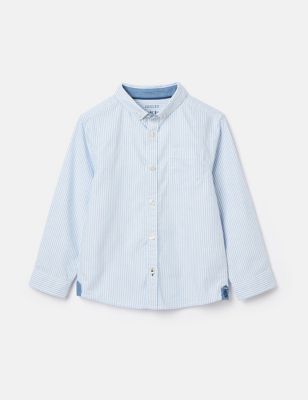 Joules Boys Pure Cotton Striped Oxford Shirt - 7y - Blue Mix, Blue Mix
