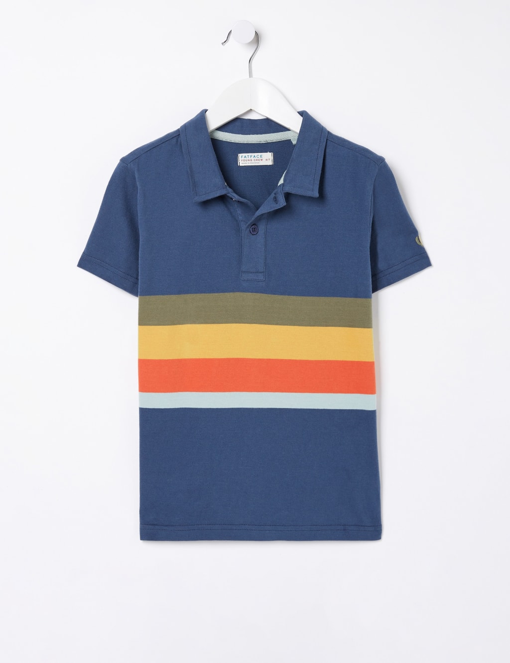 Pure Cotton Striped Polo Shirt (3-13 Yrs) image 2