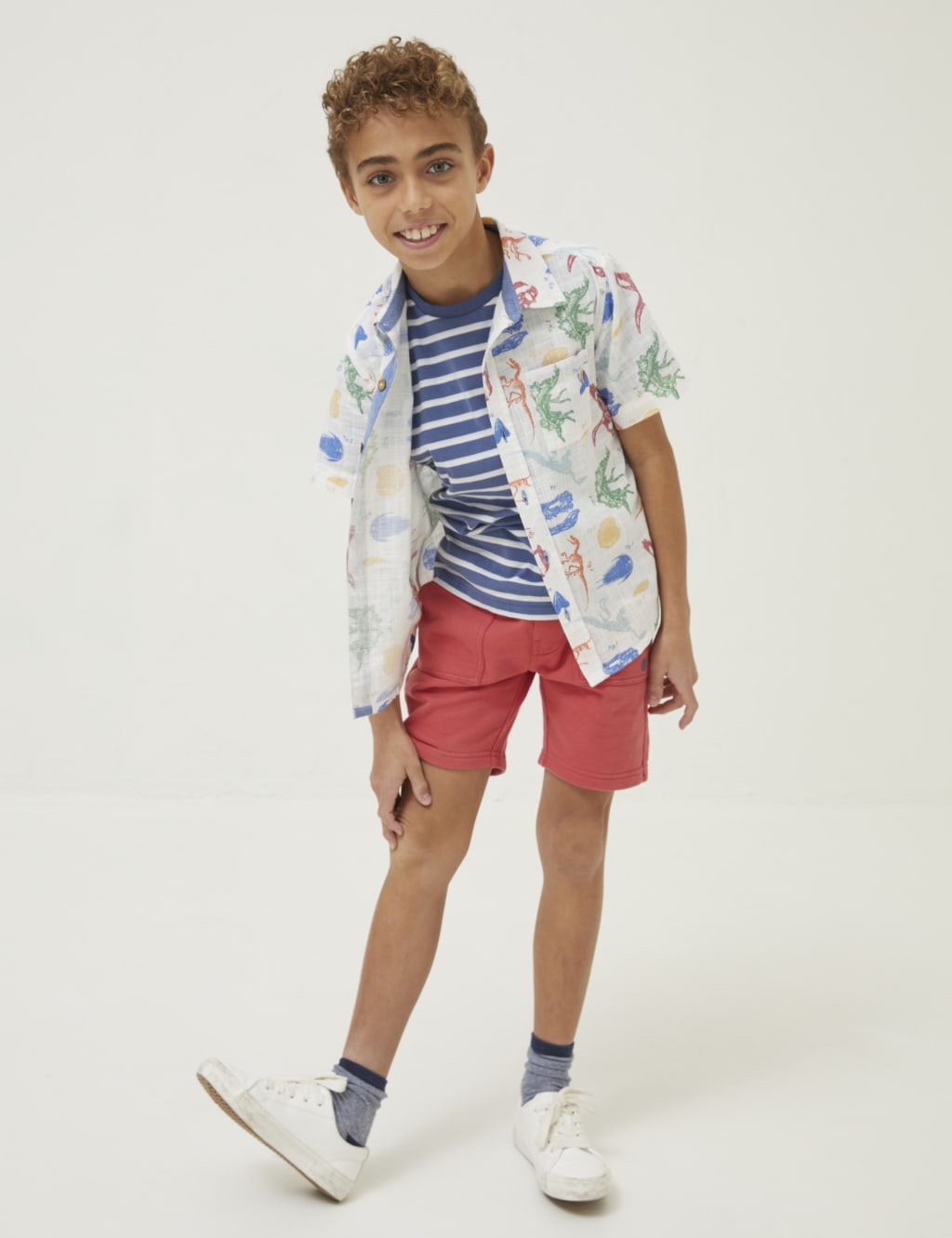 Pure Cotton Fossil Print Shirt (3-13 Yrs) image 1