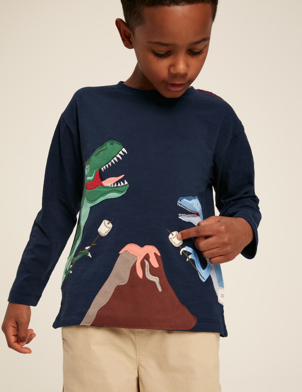 Joules dinosaur dressing gown hot sale