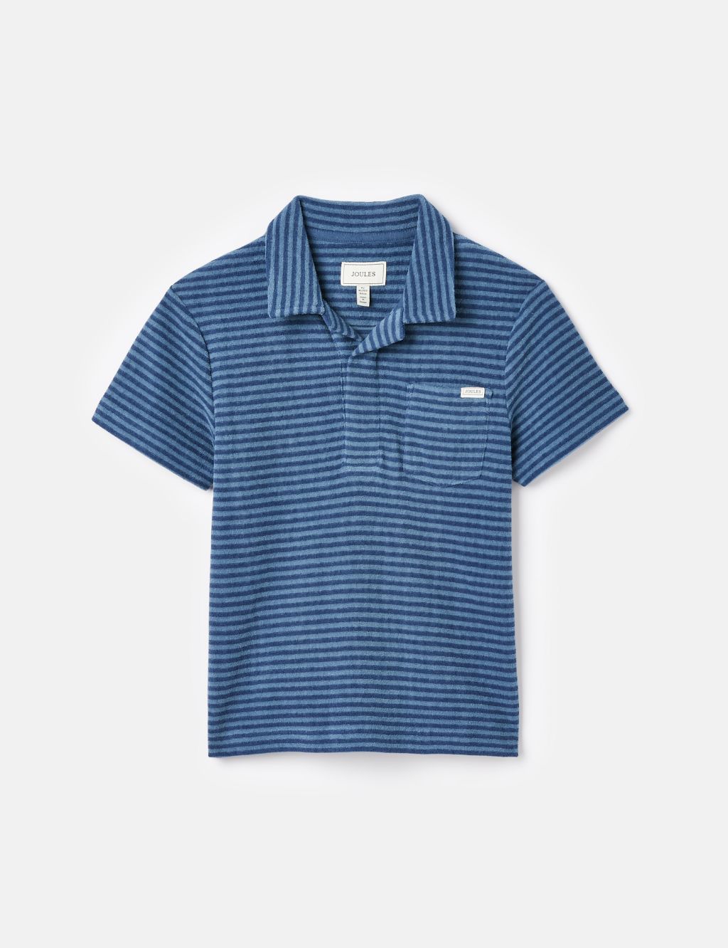 Pure Cotton Towelling Striped Polo Shirt (2-11 Yrs)