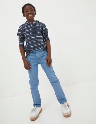 Fatface Boy's Cotton Rich Trousers (3-13 Yrs) - 3y - Blue, Blue