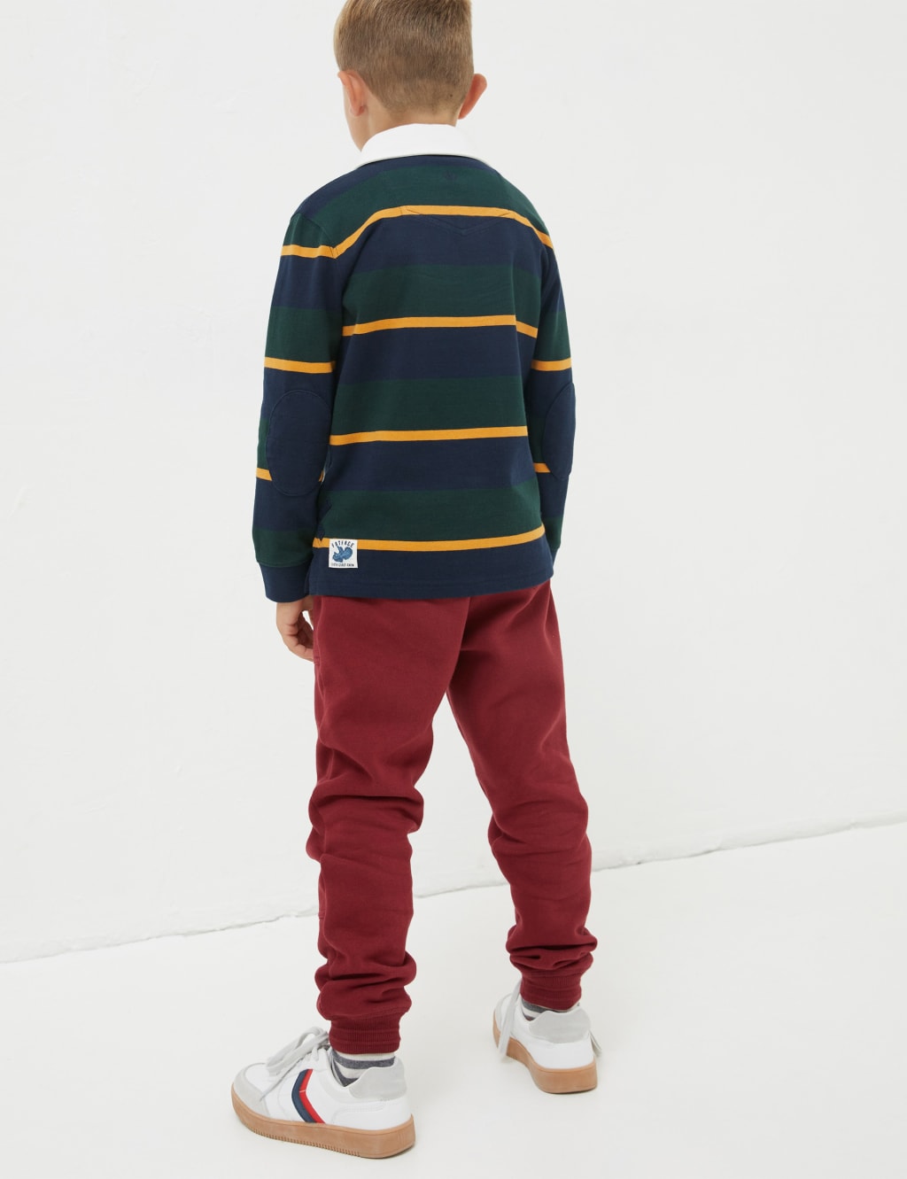 Pure Cotton Striped Rugby Shirt (3-13 Yrs) image 3